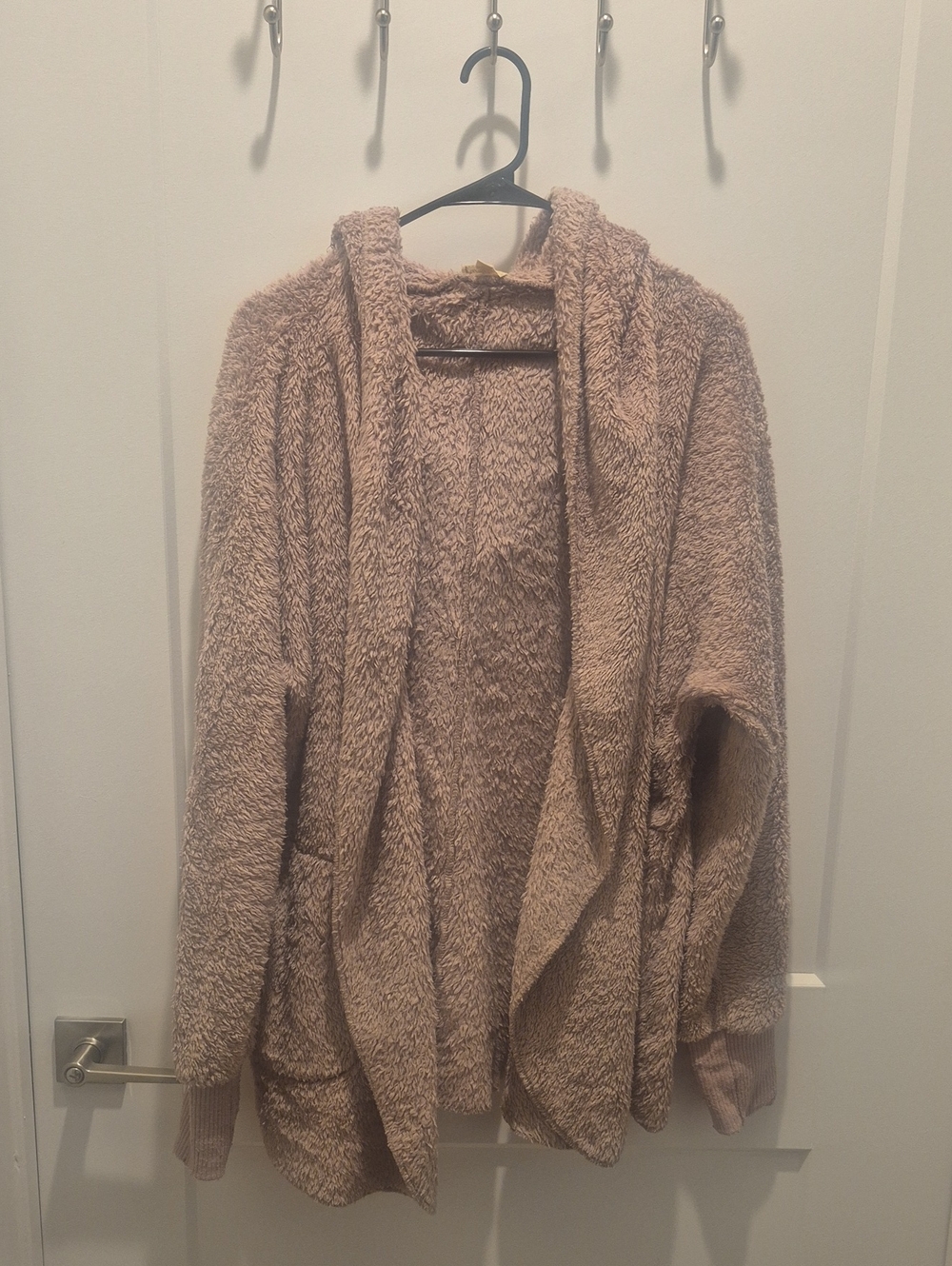 Cozy Hooded Teddy Cardigan Jacket - Pink